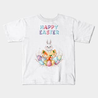 Happy Easter Bunny In Egg Kids T-Shirt
